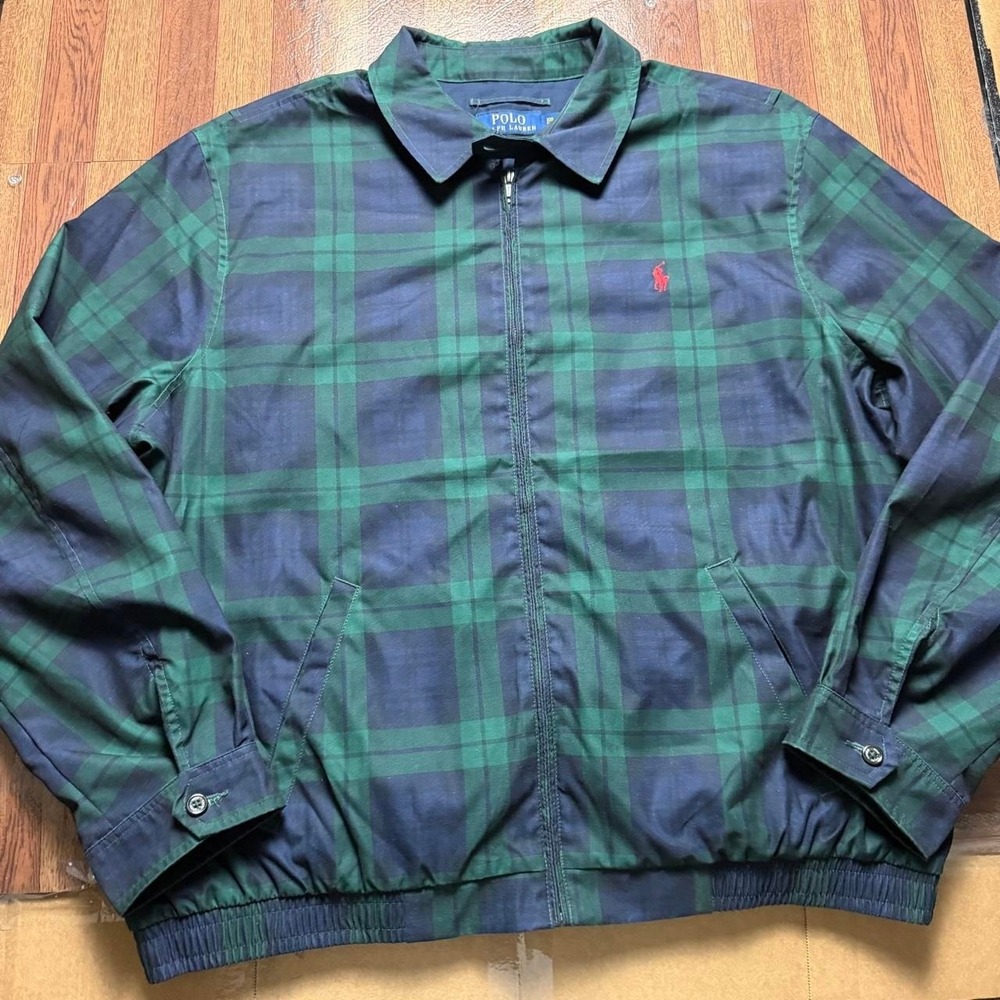 Polo Ralph Lauren Watch Tartan Plaid Bi Packable Harrington Jacket XXL